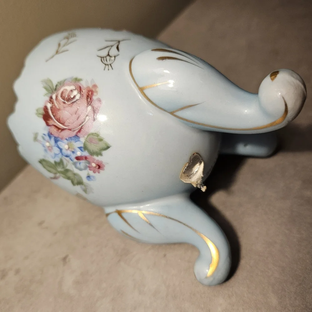 🔅Vintage Napcoware Porcelain Floral Footed Cracked Egg Vase Collectible Decor
